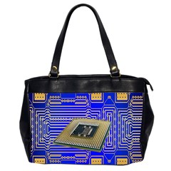 Processor Cpu Board Circuits Office Handbags (2 Sides)  by Nexatart