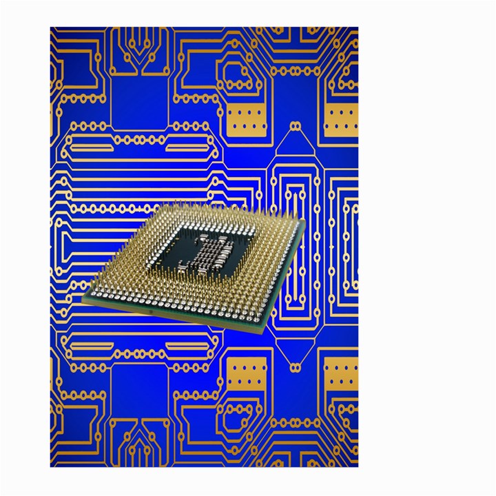 Processor Cpu Board Circuits Large Garden Flag (Two Sides)