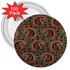 Persian Silk Brocade 3  Buttons (100 pack) 