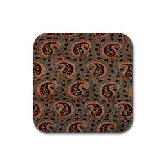 Persian Silk Brocade Rubber Coaster (square)  by Nexatart