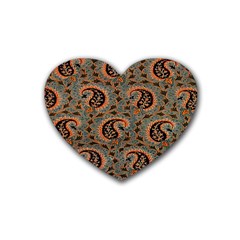 Persian Silk Brocade Heart Coaster (4 pack) 