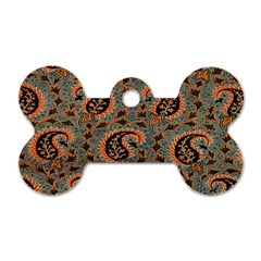 Persian Silk Brocade Dog Tag Bone (one Side) by Nexatart