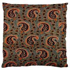 Persian Silk Brocade Large Flano Cushion Case (two Sides) by Nexatart