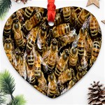 Honey Bee Water Buckfast Ornament (Heart) Front