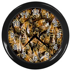 Honey Bee Water Buckfast Wall Clocks (black) by Nexatart