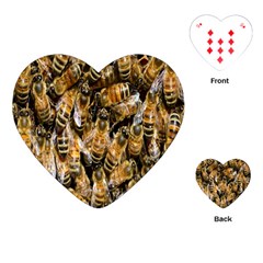 Honey Bee Water Buckfast Playing Cards (heart)  by Nexatart