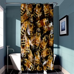 Honey Bee Water Buckfast Shower Curtain 36  X 72  (stall)  by Nexatart