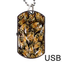 Honey Bee Water Buckfast Dog Tag Usb Flash (two Sides) by Nexatart