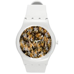 Honey Bee Water Buckfast Round Plastic Sport Watch (m) by Nexatart