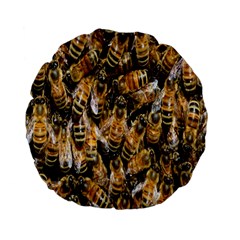 Honey Bee Water Buckfast Standard 15  Premium Flano Round Cushions by Nexatart