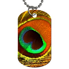 Peacock Feather Eye Dog Tag (One Side)