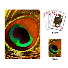 Peacock Feather Eye Playing Card