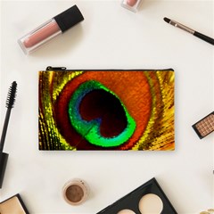 Peacock Feather Eye Cosmetic Bag (small)  by Nexatart