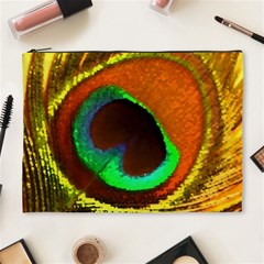 Peacock Feather Eye Cosmetic Bag (XL)