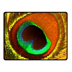 Peacock Feather Eye Fleece Blanket (Small)