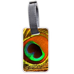 Peacock Feather Eye Luggage Tags (One Side) 