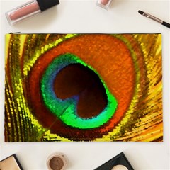 Peacock Feather Eye Cosmetic Bag (xxl)  by Nexatart