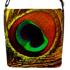 Peacock Feather Eye Flap Messenger Bag (S)