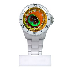 Peacock Feather Eye Plastic Nurses Watch