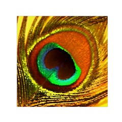 Peacock Feather Eye Small Satin Scarf (square) by Nexatart