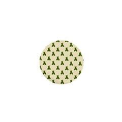 Leaf Pattern Green Wallpaper Tea 1  Mini Buttons by Nexatart