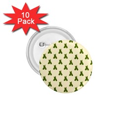 Leaf Pattern Green Wallpaper Tea 1 75  Buttons (10 Pack) by Nexatart