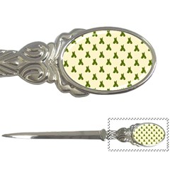 Leaf Pattern Green Wallpaper Tea Letter Openers by Nexatart