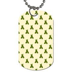 Leaf Pattern Green Wallpaper Tea Dog Tag (one Side) by Nexatart