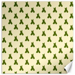 Leaf Pattern Green Wallpaper Tea Canvas 20  X 20   by Nexatart