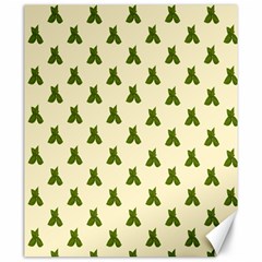 Leaf Pattern Green Wallpaper Tea Canvas 20  X 24   by Nexatart