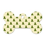 Leaf Pattern Green Wallpaper Tea Dog Tag Bone (One Side) Front