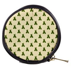 Leaf Pattern Green Wallpaper Tea Mini Makeup Bags by Nexatart