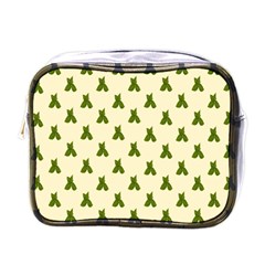 Leaf Pattern Green Wallpaper Tea Mini Toiletries Bags by Nexatart