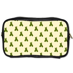 Leaf Pattern Green Wallpaper Tea Toiletries Bags 2-side by Nexatart