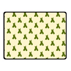 Leaf Pattern Green Wallpaper Tea Fleece Blanket (small) by Nexatart