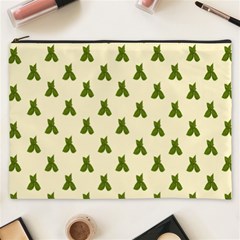 Leaf Pattern Green Wallpaper Tea Cosmetic Bag (xxxl)  by Nexatart