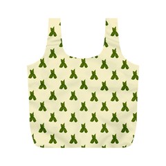 Leaf Pattern Green Wallpaper Tea Full Print Recycle Bags (m)  by Nexatart