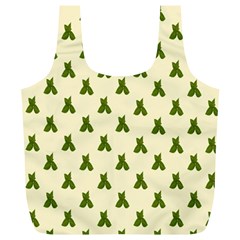 Leaf Pattern Green Wallpaper Tea Full Print Recycle Bags (l)  by Nexatart