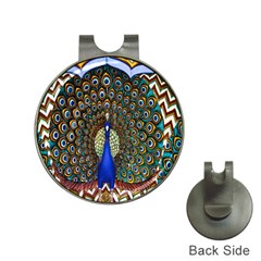 The Peacock Pattern Hat Clips With Golf Markers by Nexatart