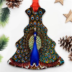 The Peacock Pattern Christmas Tree Ornament (two Sides) by Nexatart