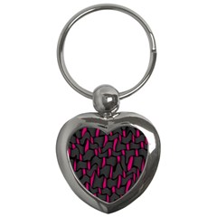 Weave And Knit Pattern Seamless Background Key Chains (heart)  by Nexatart