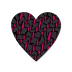 Weave And Knit Pattern Seamless Background Heart Magnet Front