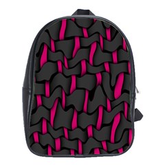 Weave And Knit Pattern Seamless Background School Bags(large)  by Nexatart