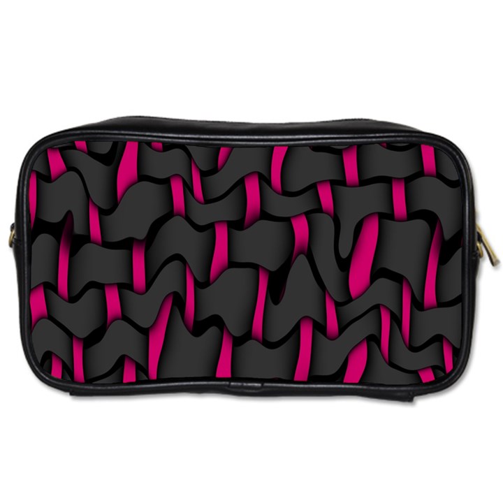 Weave And Knit Pattern Seamless Background Toiletries Bags