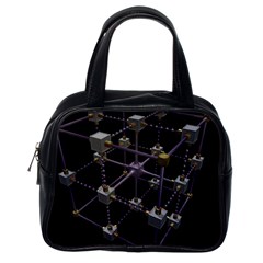 Grid Construction Structure Metal Classic Handbags (one Side) by Nexatart