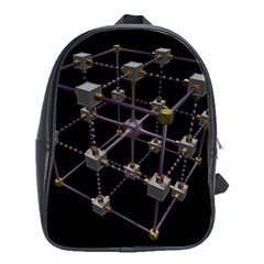 Grid Construction Structure Metal School Bags(large)  by Nexatart