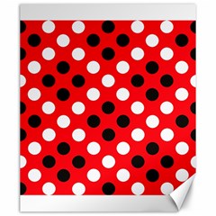 Red & Black Polka Dot Pattern Canvas 20  X 24   by Nexatart