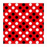 Red & Black Polka Dot Pattern Medium Glasses Cloth Front