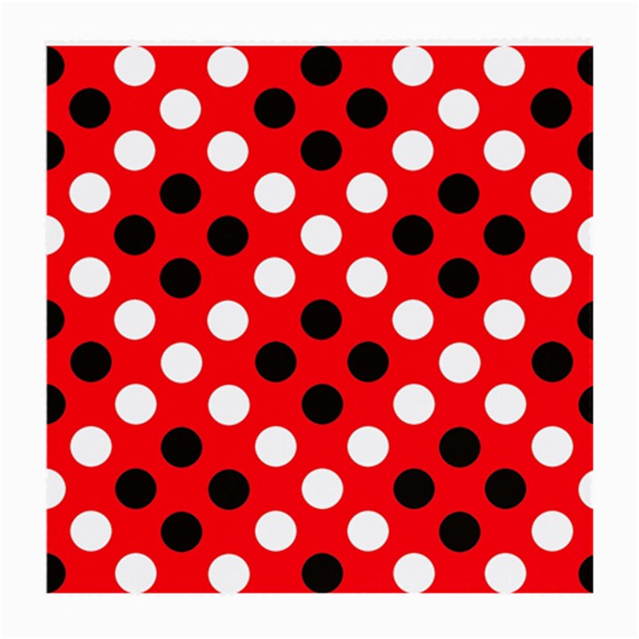 Red & Black Polka Dot Pattern Medium Glasses Cloth