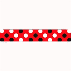 Red & Black Polka Dot Pattern Small Bar Mats by Nexatart